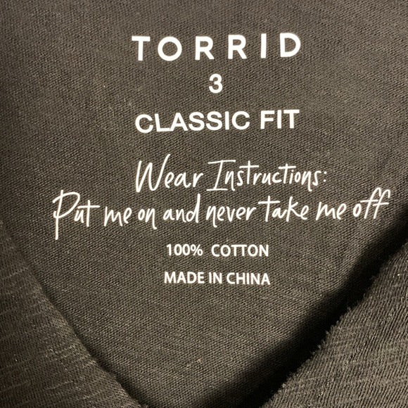 NWT Torrid Moto Embroidered Classic Fit Slub Notch Neck Tee 2X - Picture 8 of 11